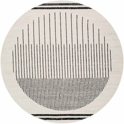 Angus Black&White Geometric Area Rug