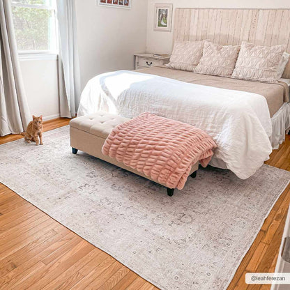 Bethany Vintage Flat Pile Washable Rug