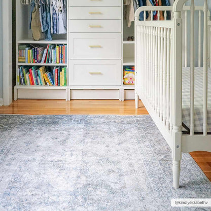 Gael Blue Boutique Washable Rug