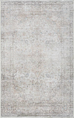 Cream Holi-2301 Washable Area Rug