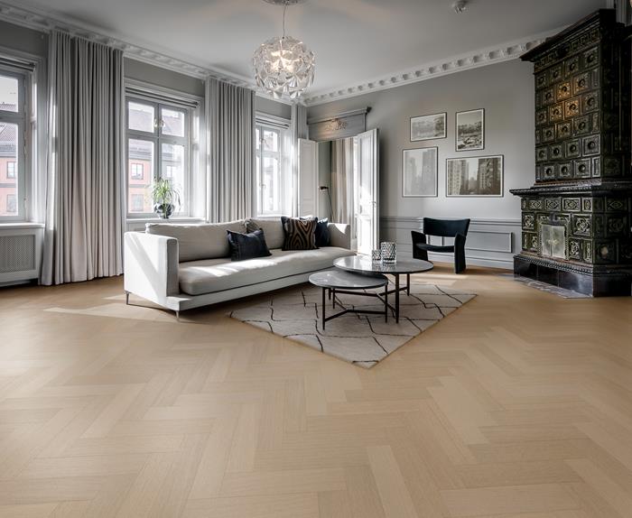 Oak Mint Herringbone / 3/8