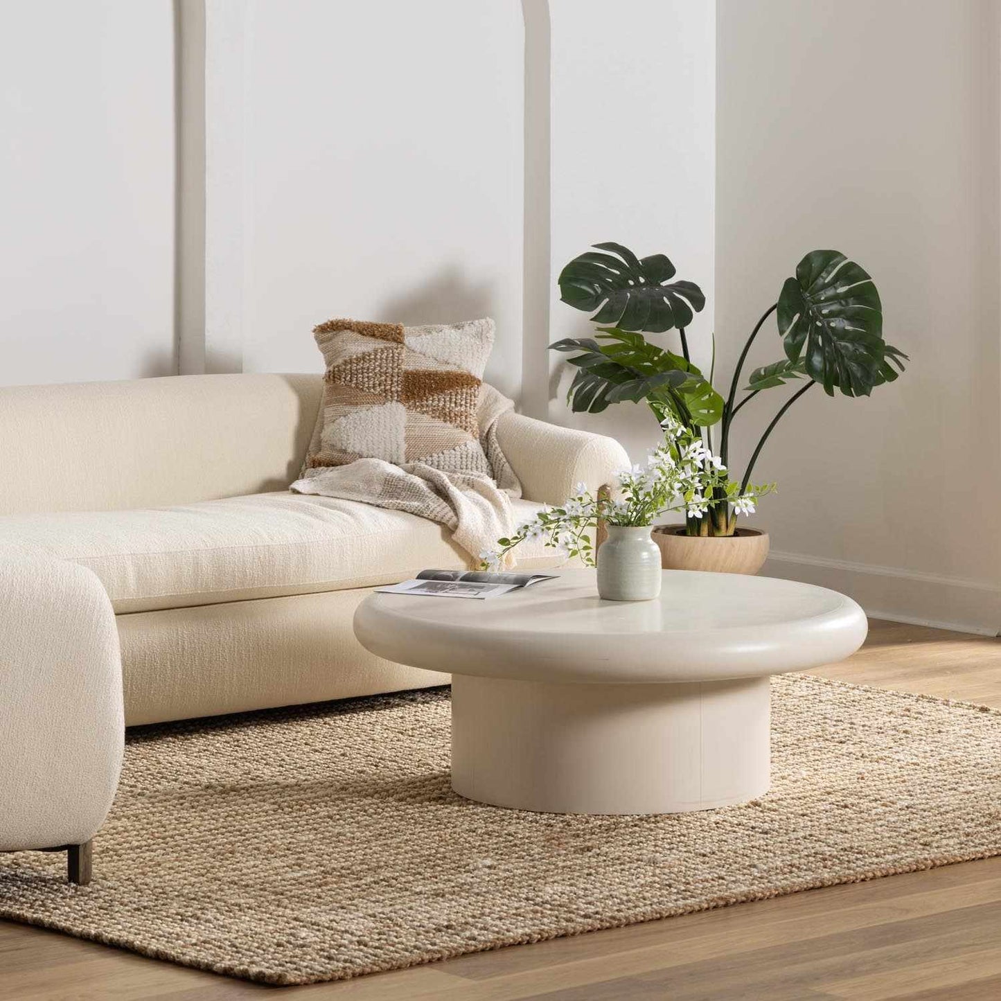 Ambel Tan Camel Jute Area Rug