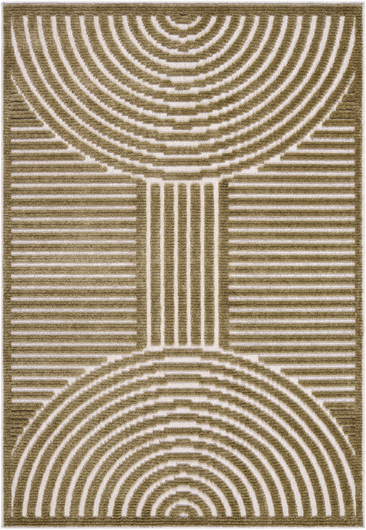 Deron Khaki Washable Area Rug