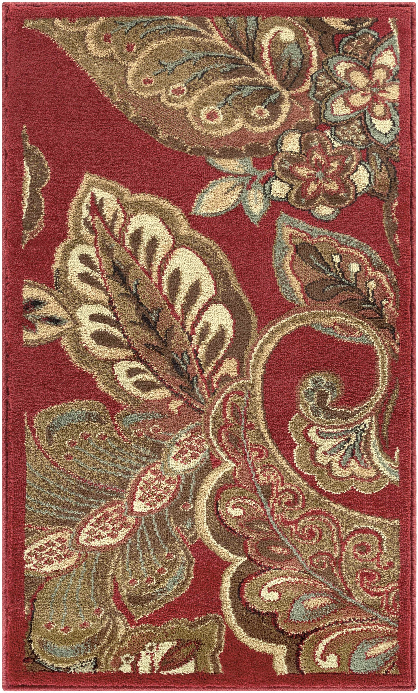 Beedeville Red Floral Rug
