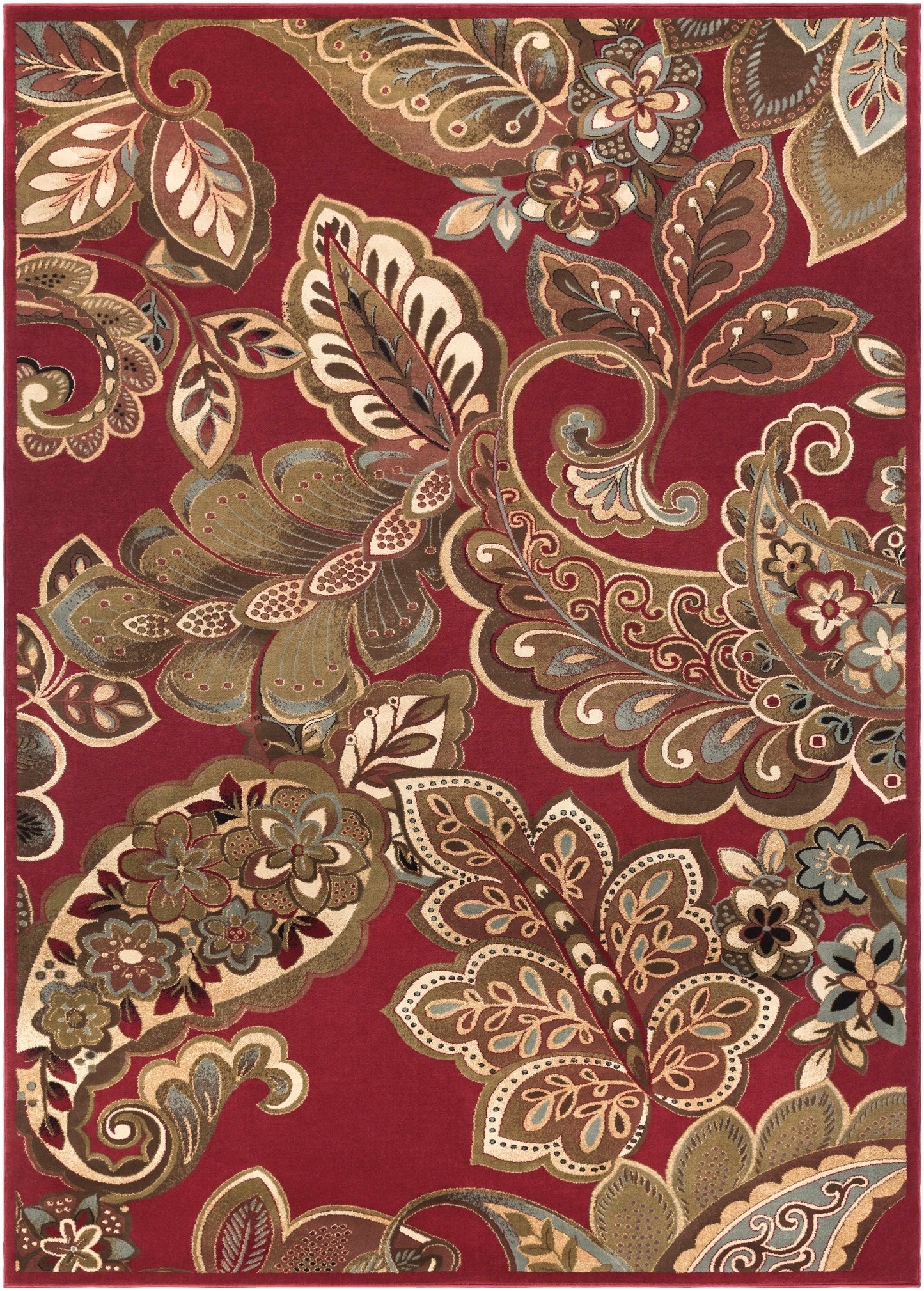 Beedeville Red Floral Rug