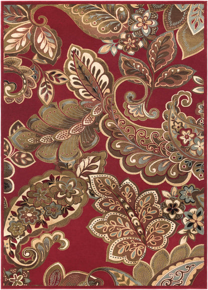 Beedeville Red Floral Rug
