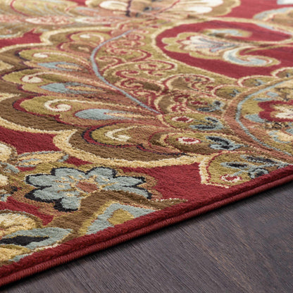 Beedeville Red Floral Rug