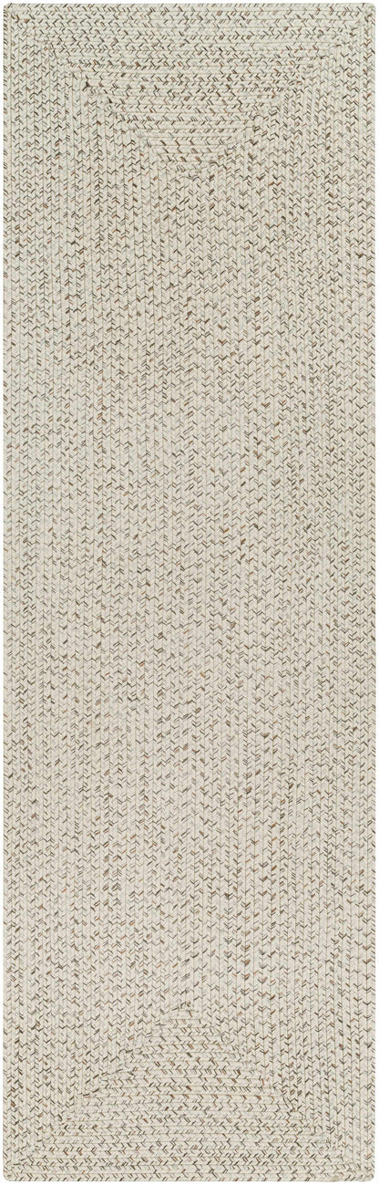 Beige Braided Faux Jute Rug