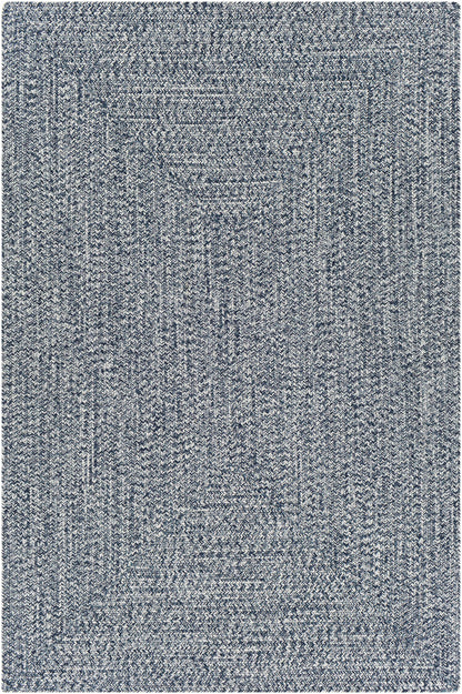 Blue Braided Faux Jute Rug