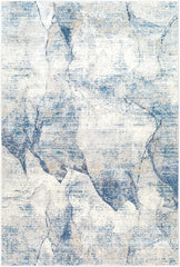 Creighton Blue Marble Textured Luxe Rug