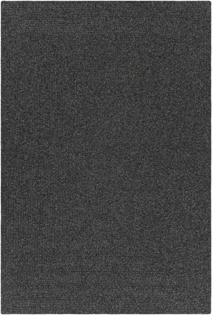 Black Braided Faux Jute Rug