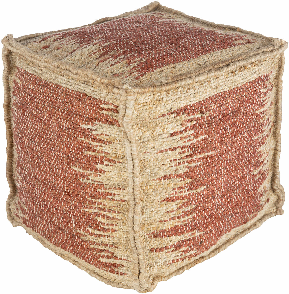 Rhuddlan Jute Rust Pouf – Lumberjack Direct, LLC