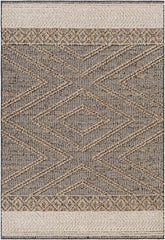Beige Charcoal Areli Area Rug